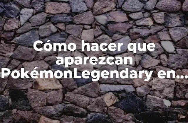 Cómo Hacer que Aparezcan Pokémonlegendary en Pokecord
