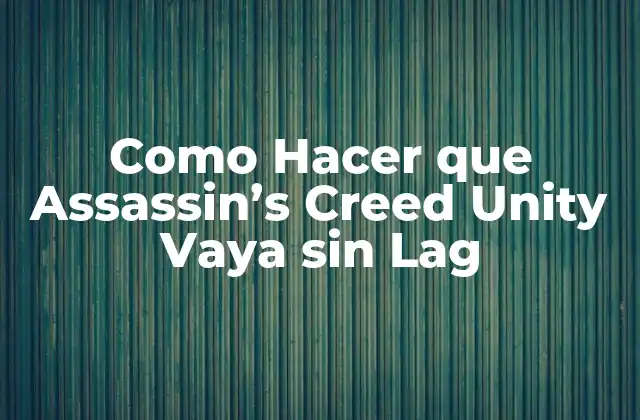 Como Hacer que Assassin’s Creed Unity Vaya sin Lag