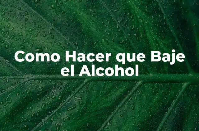 ¿Qué es el Alcoholismo y Cómo se Mide el Nivel de Alcohol en la Sangre?