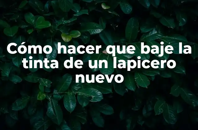 Cómo Hacer que Baje la Tinta de un Lapicero Nuevo