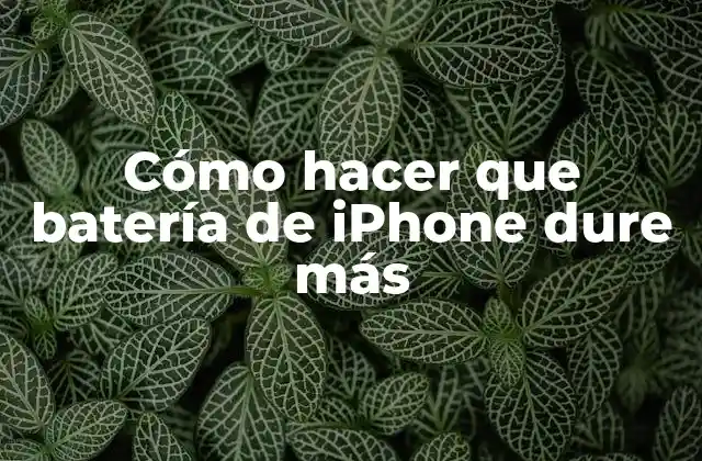 Cómo Hacer que Batería de Iphone Dure Más