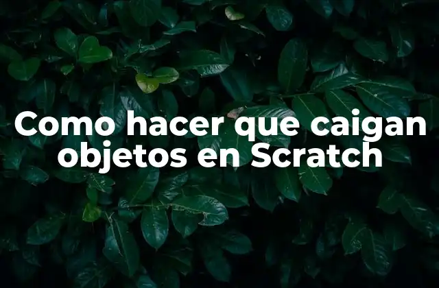 Como Hacer que Caigan Objetos en Scratch