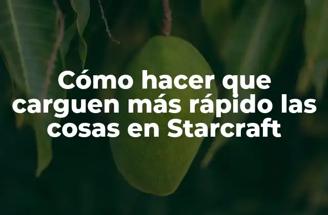 Cómo Hacer que Carguen Más Rápido las Cosas en Starcraft
