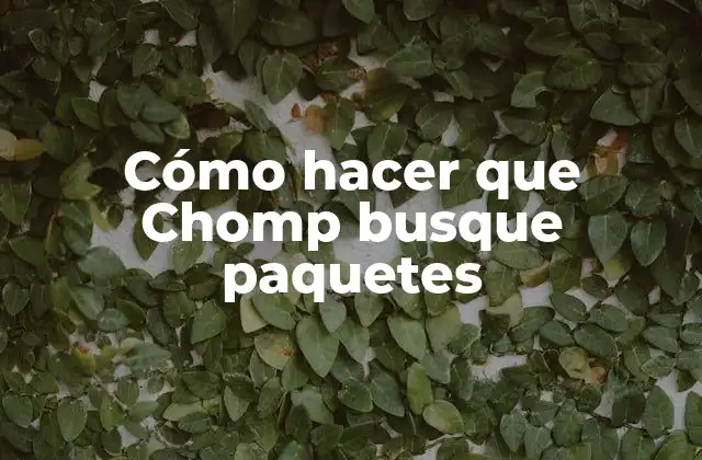 Cómo Hacer que Chomp Busque Paquetes