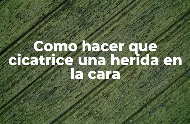 Como Hacer que Cicatrice una Herida en la Cara