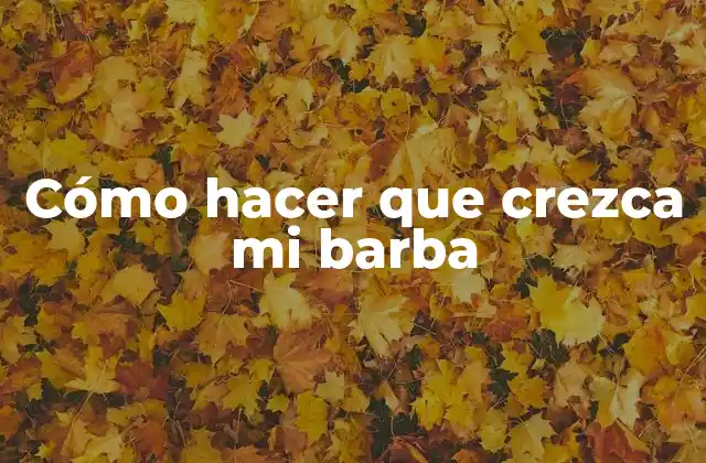 Cómo Hacer que Crezca Mi Barba