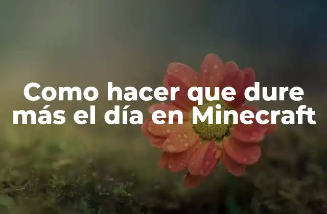 Como Hacer que Dure Más el Día en Minecraft