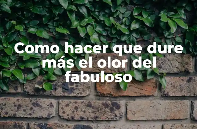 Como Hacer que Dure Más el Olor Del Fabuloso