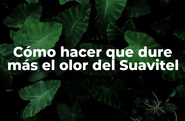 Cómo Hacer que Dure Más el Olor Del Suavitel