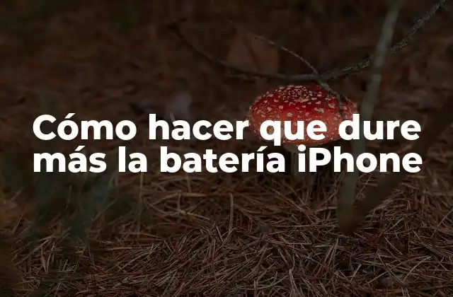 Cómo Hacer que Dure Más la Batería Iphone