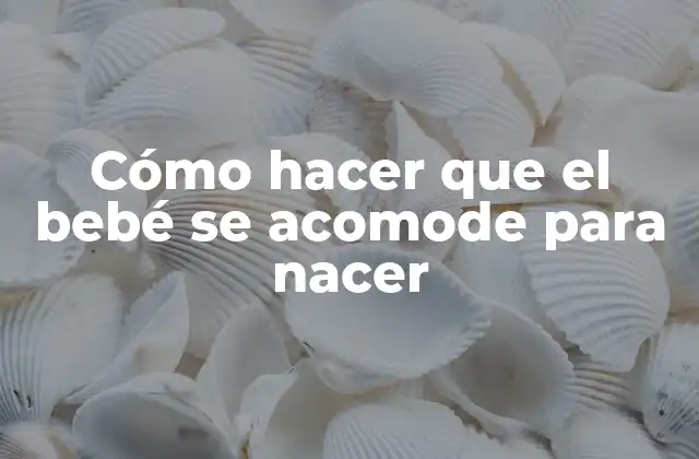 Cómo Hacer que el Bebé Se Acomode para Nacer