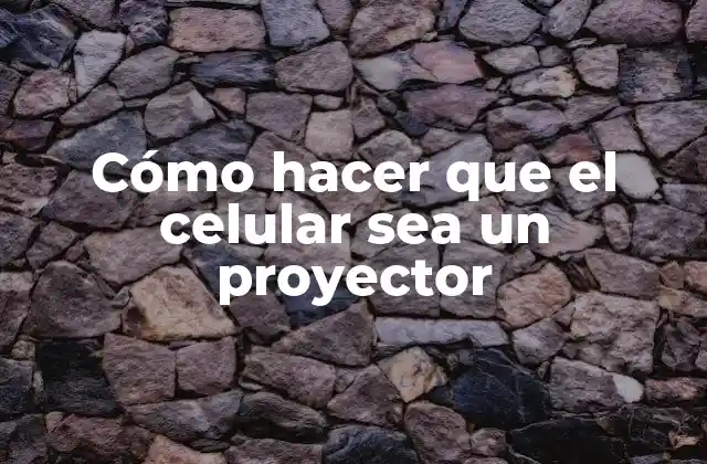 Cómo Hacer que el Celular Sea un Proyector