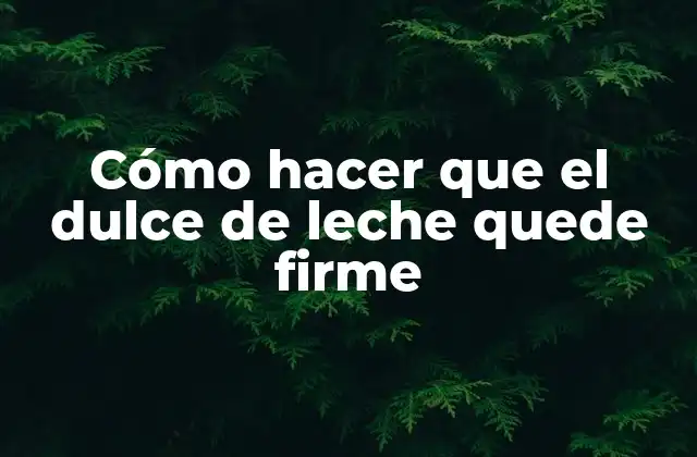 Cómo Hacer que el Dulce de Leche Quede Firme 2 ¿Qué es el dulce de leche y para qué sirve?