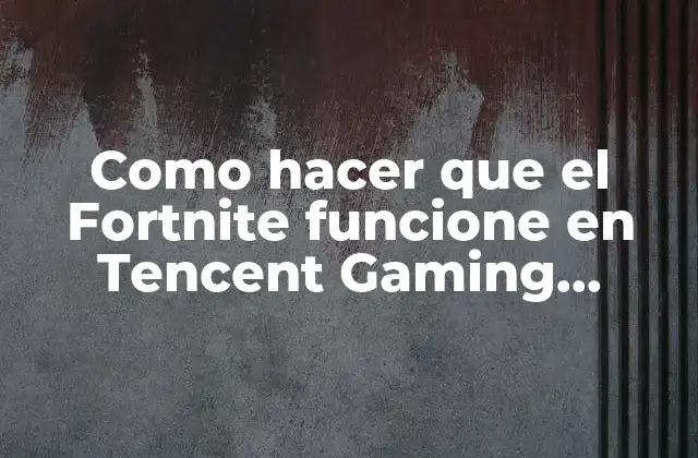 Como Hacer que el Fortnite Funcione en Tencent Gaming Buddy con Flash