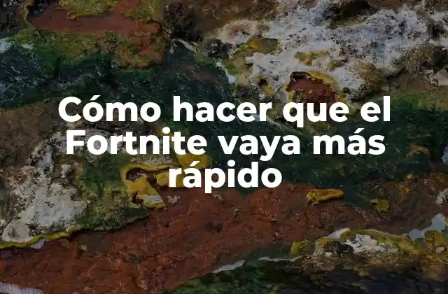 Cómo Hacer que el Fortnite Vaya Más Rápido