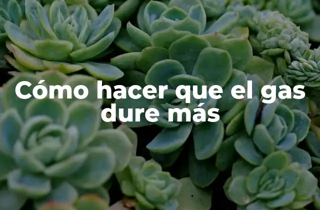 Cómo hacer que el gas dure más