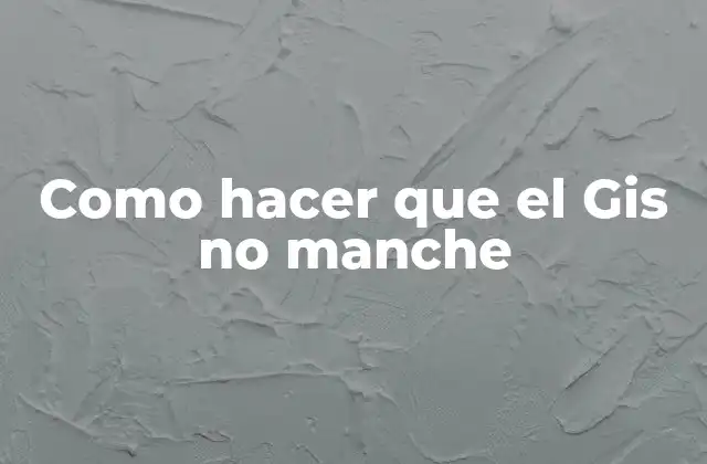 Como Hacer que el Gis No Manche 2 Qué es el Gis y cómo se utiliza