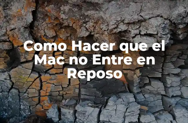 Como Hacer que el Mac No entre en Reposo