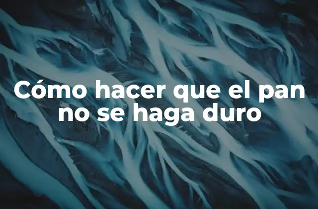Cómo Hacer que el Pan No Se Haga Duro