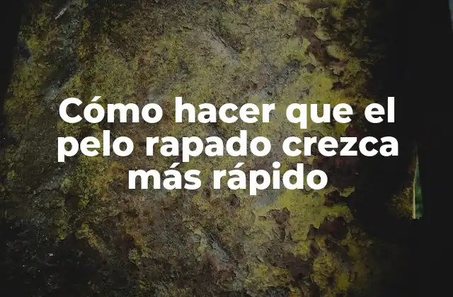 Cómo Hacer que el Pelo Rapado Crezca Más Rápido
