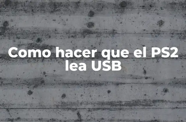 Como hacer que el PS2 lea USB