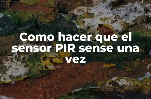 Como Hacer que el Sensor Pir Sense una Vez