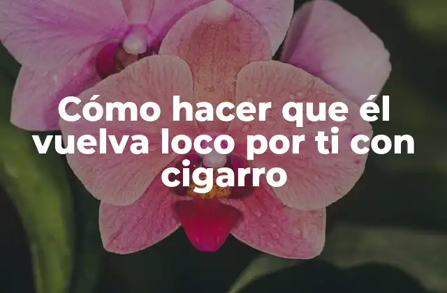 Cómo Hacer que Él Vuelva Loco por Ti con Cigarro
