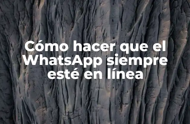 Cómo Hacer que el Whatsapp Siempre Esté en Línea