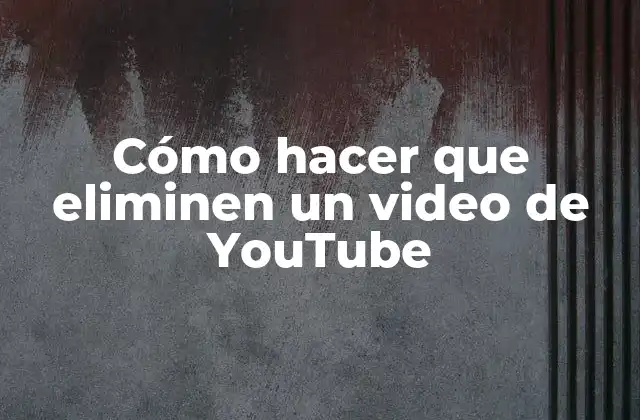 Cómo Hacer que Eliminen un Video de Youtube