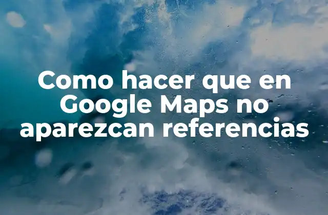 ¿Qué son las referencias en Google Maps?