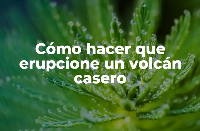 Cómo Hacer que Erupcione un Volcán Casero
