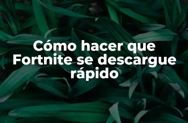 Cómo Hacer que Fortnite Se Descargue Rápido