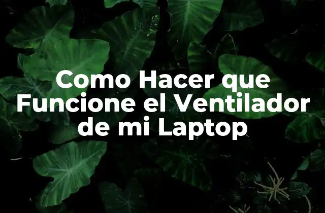 Ventilador de Laptop: ¿Qué es y Cómo Funciona?