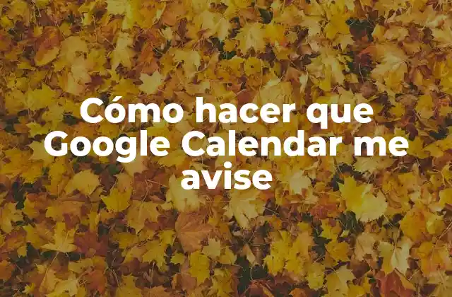 Cómo Hacer que Google Calendar Me Avise 2 Cómo hacer que Google Calendar me avise