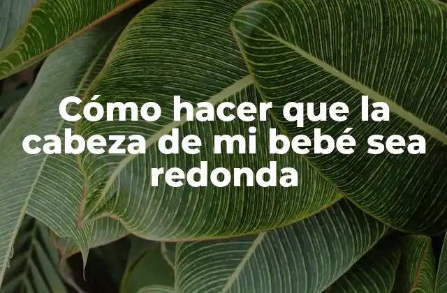 Cómo Hacer que la Cabeza de Mi Bebé Sea Redonda