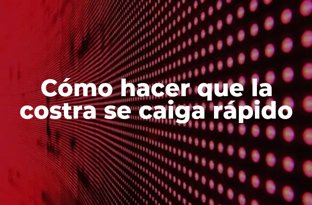 Cómo Hacer que la Costra Se Caiga Rápido