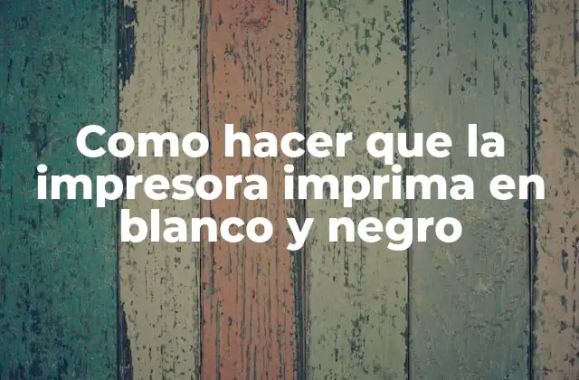 Como Hacer que la Impresora Imprima en Blanco y Negro 2 Impresión en blanco y negro