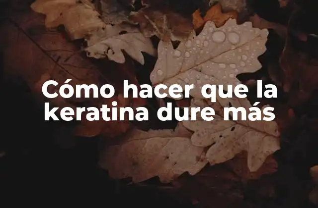 ¿Qué es la keratina y cómo funciona?