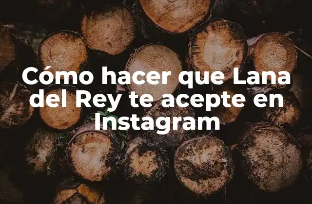 Cómo Hacer que Lana Del Rey Te Acepte en Instagram