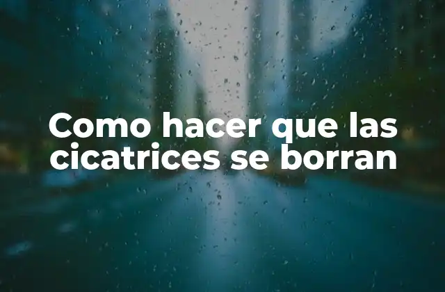 ¿Qué son las cicatrices y cómo se forman?