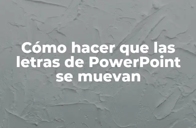 Animar texto en PowerPoint