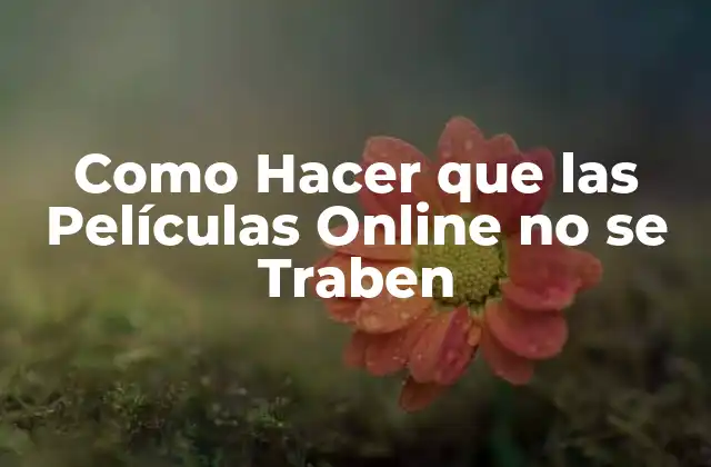 Como Hacer que las Películas Online No Se Traben