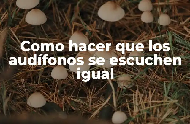 Como Hacer que los Audífonos Se Escuchen Igual