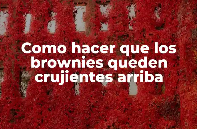 Como Hacer que los Brownies Queden Crujientes Arriba