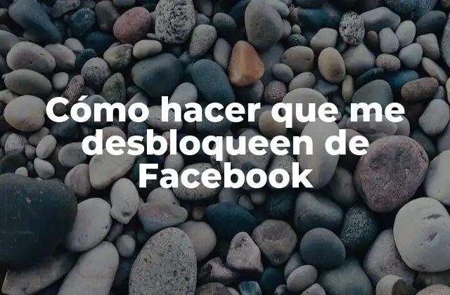Cómo Hacer que Me Desbloqueen de Facebook