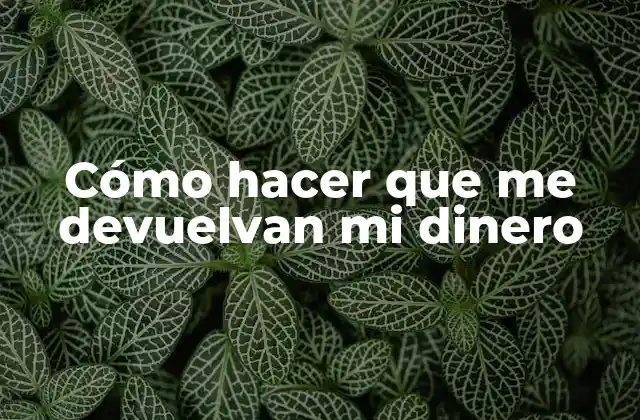 Cómo hacer que me devuelvan mi dinero