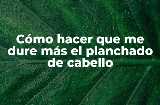 Cómo Hacer que Me Dure Más el Planchado de Cabello 2 Cómo hacer que me dure más el planchado de cabello