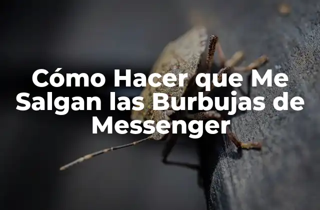Cómo Hacer que Me Salgan las Burbujas de Messenger