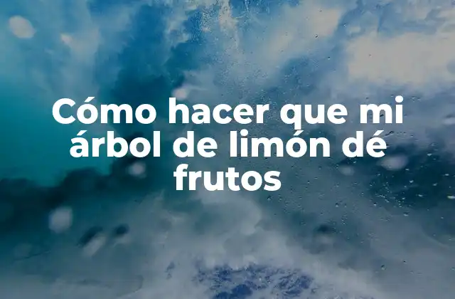 Cómo Hacer que Mi Árbol de Limón Dé Frutos 2 ¿Qué es un árbol de limón y para qué sirve?