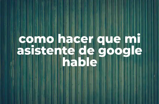 Como Hacer que Mi Asistente de Google Hable 2 ¿Qué es el Asistente de Google y cómo funciona?